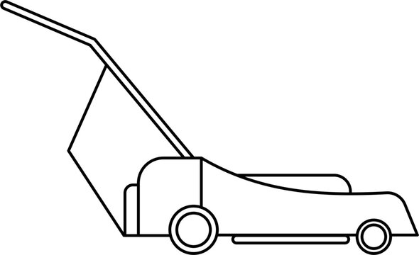 recommend clip art: Mower Outline Vector Illustration