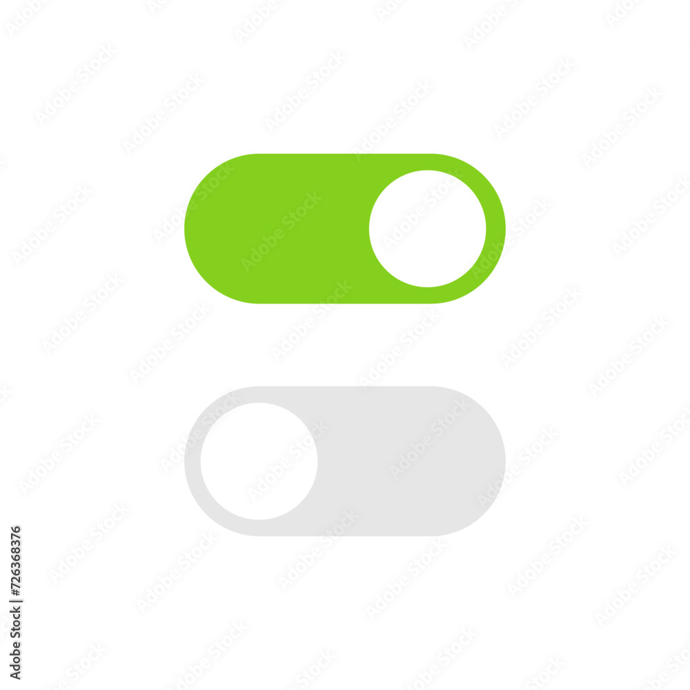 Poster on and off icon vector. computer icon power conrol switch for web and app