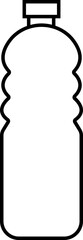 Water bottle icon in line Style. Plastic water bottle. Container water bottle sign editable stock. Alcohol Beverage Bar Drink Concept. Glass beer shape symbol. Vector image on transparent background.