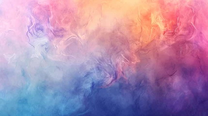 Fotobehang A dynamic and colorful abstract art piece featuring vibrant pink and blue smoke swirls, creating a mesmerizing visual effect. © eaglesky