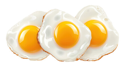 fried eggs on transparent background