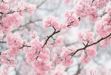 Obraz premium branch tree vector illustration summer clipart autumn clipart nature forest, Background cherry blossom spring flower Japan, Branch of blooming sakura with flowers, cherry blossom 