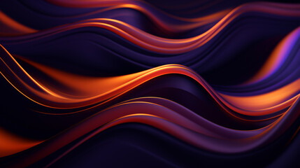 Abstract futuristic background with black and red wave shapes. Visualization of motion waves. Wallpaper or backdrop for modern projects
