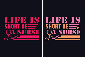 Life Is Short Be A Nurse, Nurse Life, Saving One Patient At A Time, Nurse Life, Hospital nurse T-Shirt, Doctor student shirt model, Half Leopard Nurse, Unique Profession-Themed Design