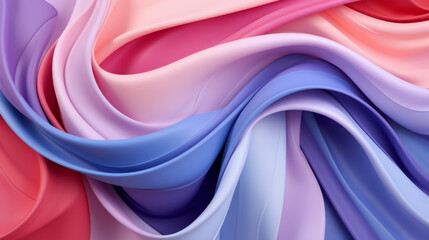 Abstract futuristic background with colorful, pastel wave shapes. Visualization of motion waves. Wallpaper or backdrop for modern projects
