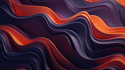 Abstract futuristic background with black and red wave shapes. Visualization of motion waves. Wallpaper or backdrop for modern projects