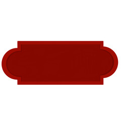 red frame banner design element 