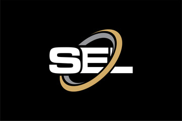SEL creative letter logo design vector icon illustration	