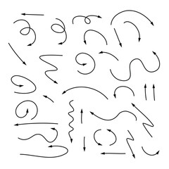 Set of Arrows Isolated On White Background