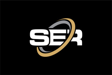 SER creative letter logo design vector icon illustration	