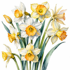Obraz na płótnie Canvas Watercolor flowers