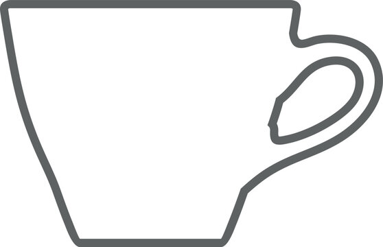 recommend clip art: Tea Cup Outline Icon. Vector Illustration.