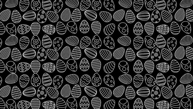 4k Happy Easter animation. Happy Easter background with negative space area
