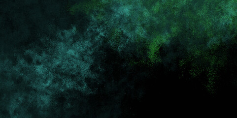 Black, blue green, gray painted watercolor texture or background. teal art background light teal and sea green colors.
