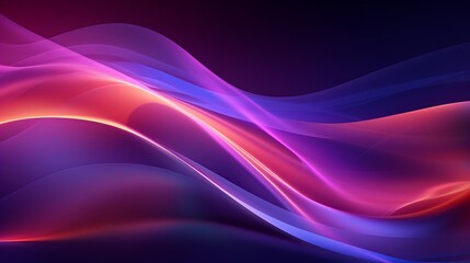 Vibrant neon lines and blurry glowing wave - abstract 3d wallpaper background
