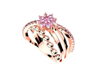 Jewelry isolated on background. 3d rendering - illustration