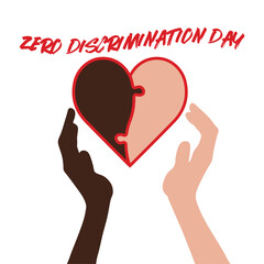 zero discrimination day 1st march t-shirt design