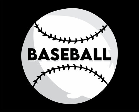 baseball ball with black background