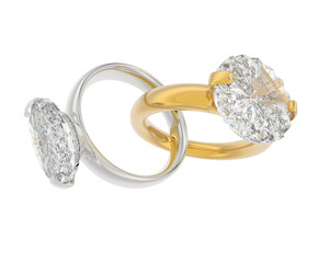 Jewelry isolated on background. 3d rendering - illustration