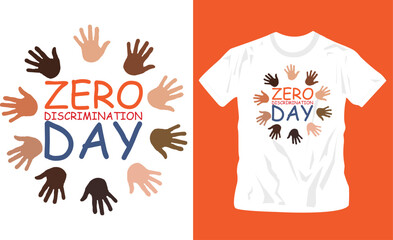zero discrimination day 1st march t-shirt design