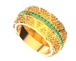 Jewelry isolated on background. 3d rendering - illustration