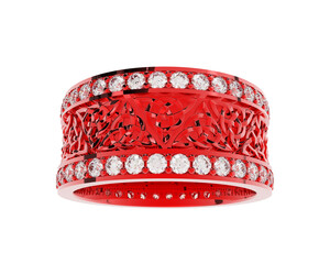 Jewelry isolated on background. 3d rendering - illustration