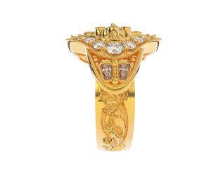 Jewelry isolated on background. 3d rendering - illustration