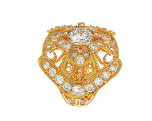 Obraz premium Jewelry isolated on background. 3d rendering - illustration