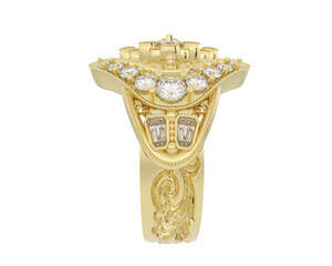 Jewelry isolated on background. 3d rendering - illustration