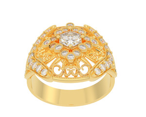 Jewelry isolated on background. 3d rendering - illustration