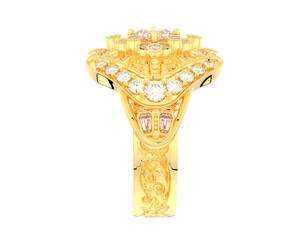 Jewelry isolated on background. 3d rendering - illustration