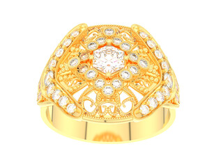 Jewelry isolated on background. 3d rendering - illustration