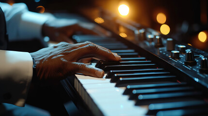 Experience the grace of playing the piano. Each note dances like poetry, weaving a symphony of elegance. Unleash your musical soul and let the piano keys tell a story of timeless beauty.