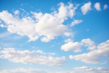 Naklejka na ściany i meble dramatically lightened stratocumulus clouds in a clear blue sky
