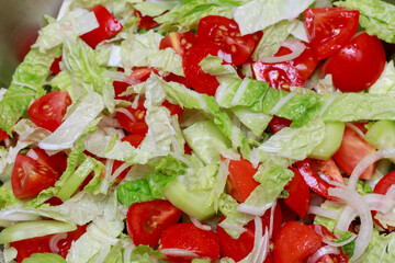 salad with tomato and cucumber