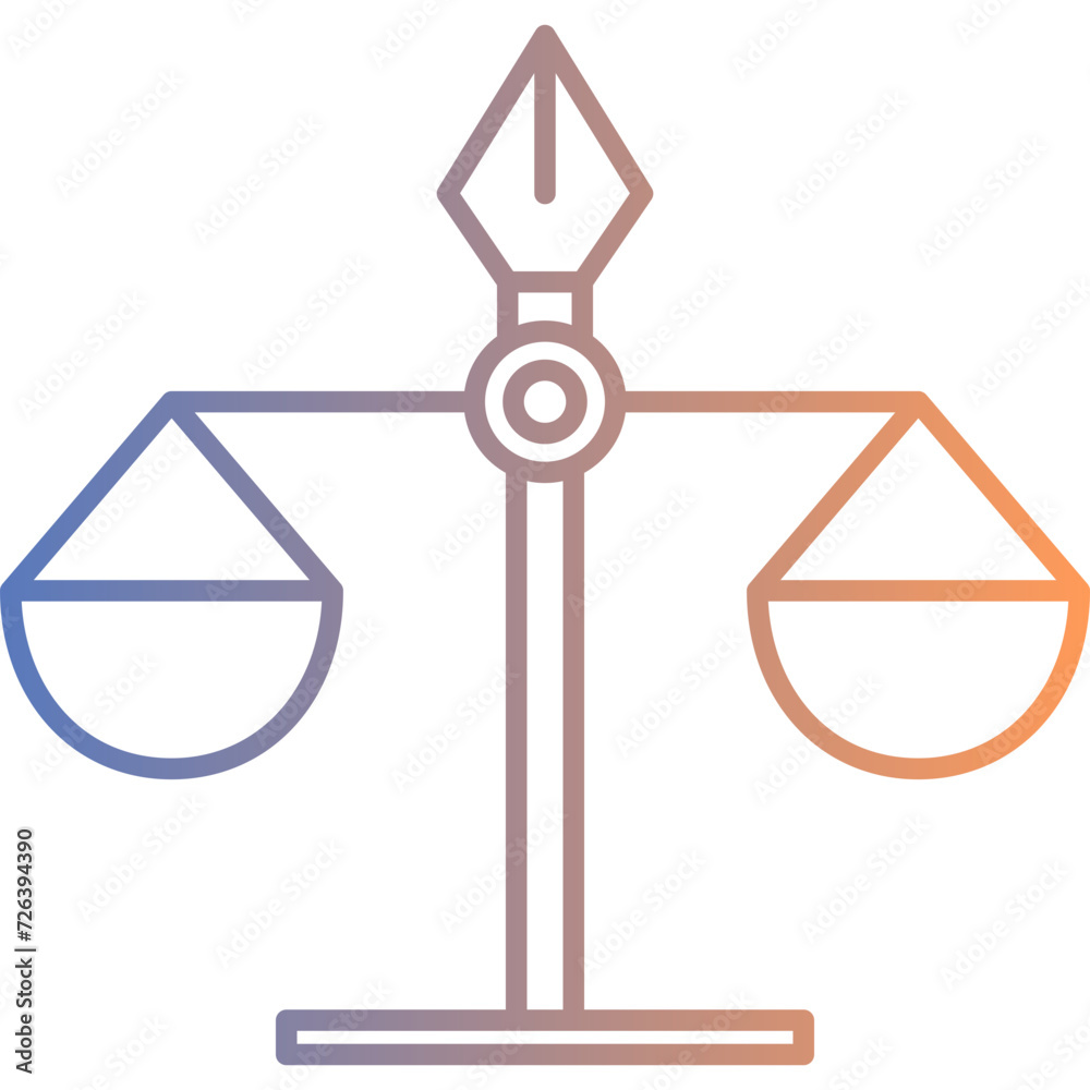 Poster Justice Scale Icon