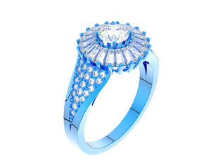 Jewelry isolated on background. 3d rendering - illustration