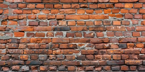 Obraz premium Patch of Paint on Red Brick Wall