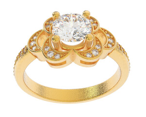 Jewelry isolated on background. 3d rendering - illustration