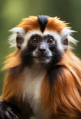 Obraz premium Cute Tamarin Monkey Portrait in Jungle