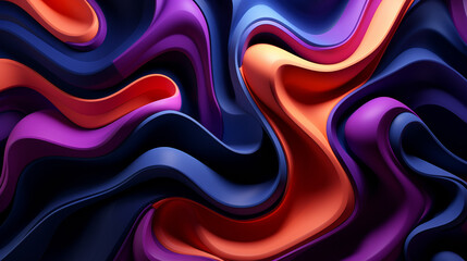 Abstract modern colorful background with wavy shapes