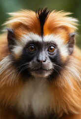 Obraz premium Cute Tamarin Monkey Portrait in Jungle