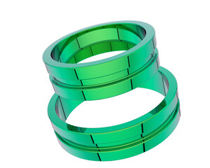 Jewelry isolated on background. 3d rendering - illustration