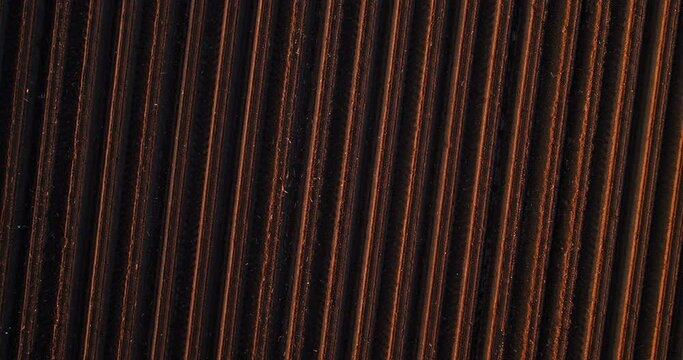 Aerial view of a productive arable farm field captured by drone