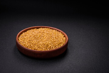 Bulgur wheat grains are yellow in color when raw