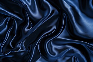 Obraz premium satin navy blue, in the style of shiny, blue and black, imitated material, blue, shiny,glossy, renaissance