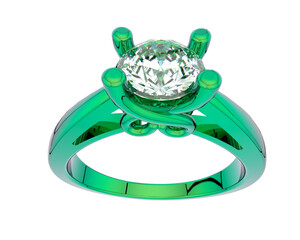 Jewelry isolated on background. 3d rendering - illustration