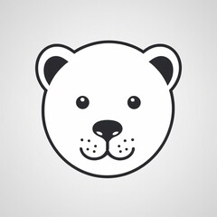 Fototapeta premium Bold Monochromatic Animal Vector Icon