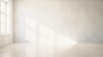 Realistic and minimalist blurred natural light windows, shadow overlay