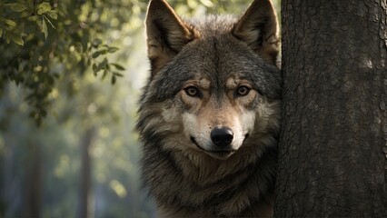 Obraz premium wolf in the woods